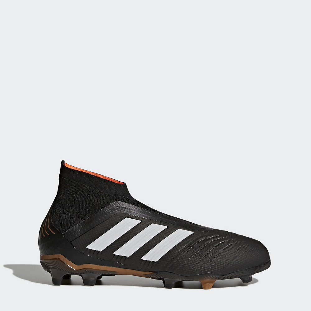 Adidas Predator 18+ Firm Ground - ποδοσφαιρικα παπουτσια για αγορια - Μαυρα/Ασπρα/Κοκκινα,Μέγεθος: E